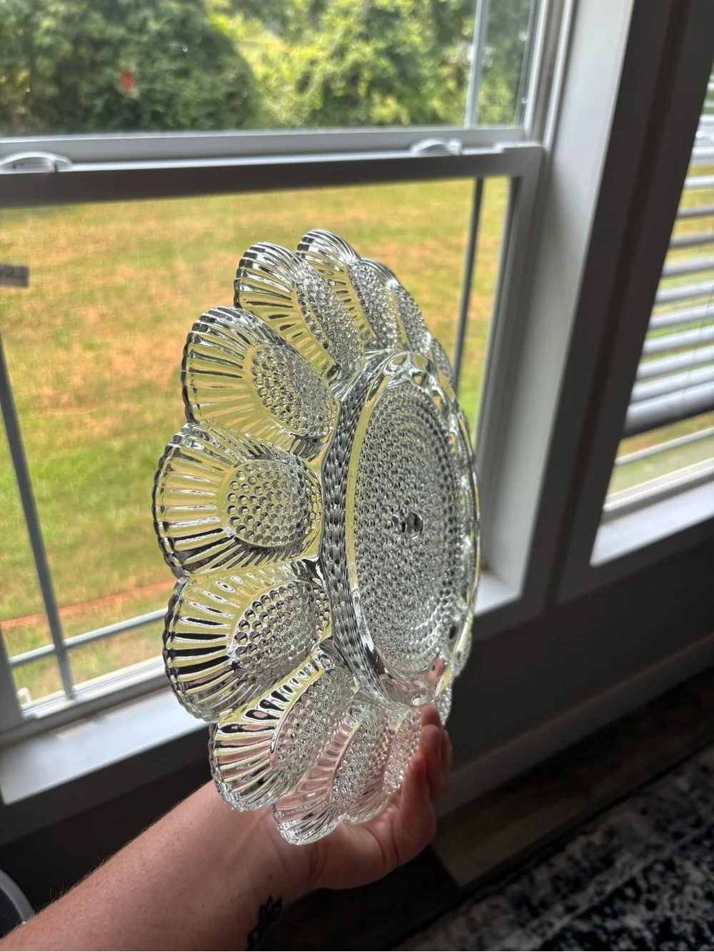 Indiana Glass Hobnail Egg Plate
